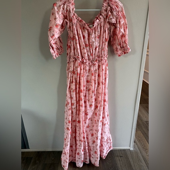 Miss Selfridge Pink Floral Midi Dress - Picture 2 of 8